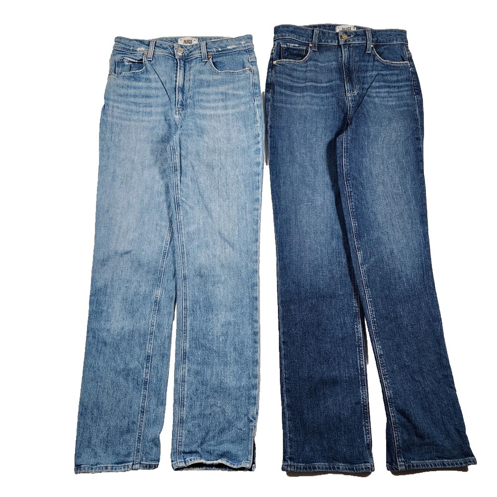Lot of 2 Paige Jeans Womens 27 Sarah Straight Stella High Rise Straight Leg